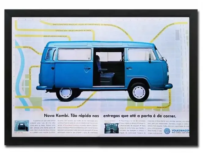 Kombi Carat - Quadro decorativo com propaganda ou matéria original de revista