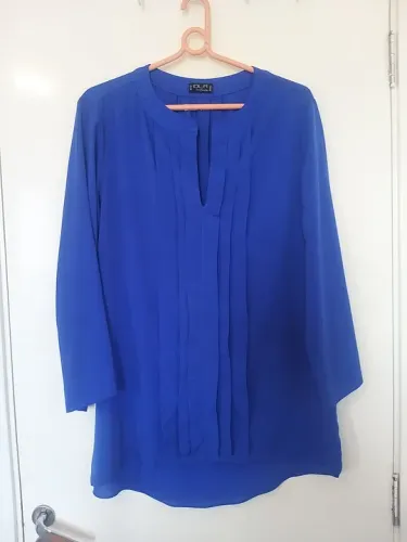 Camisa manga longa azul 