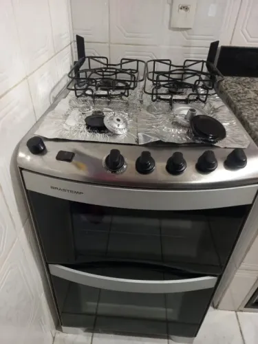 Fogão a gás duplo forno: elétrico e gás com grill Brastemp - Novo - 1ano garantia 