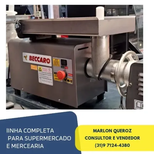 Moedor de Carne Beccaro Inox Bivolt Novo