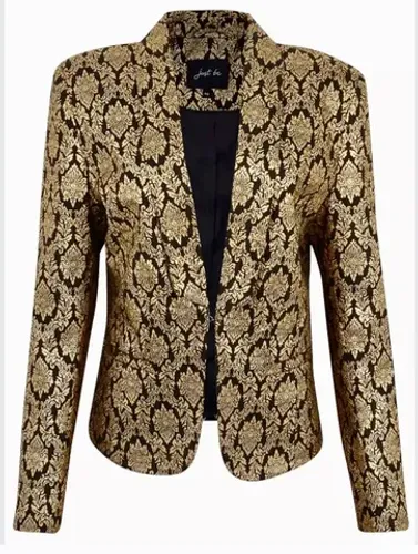 Blazer preto com dourado em jacquard, novo nunca usado tamanho 38