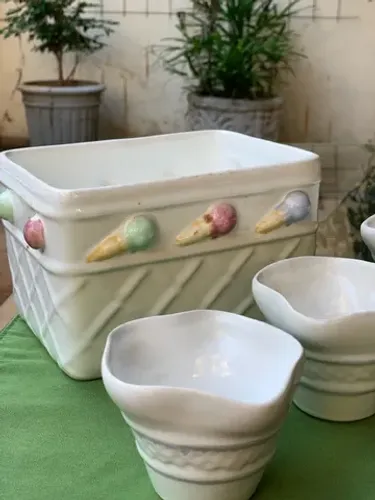 Jogo Porcelena para Sorvete