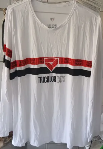 Camisa São Paulo FC Torcedor Mangas Longas Tam. Gg Nova Frete Gratis