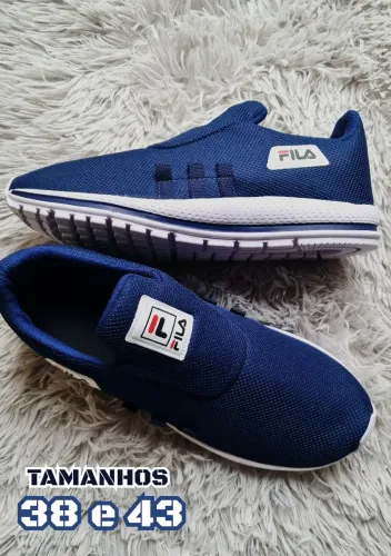 Tênis Fila Slip On Azul Marinho - Tamanhos 38 e 43