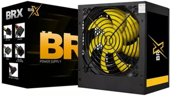 Fonte Brx Atx 450w Automática Bivolt Gamer Cor Preto