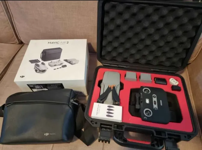 Drone DJI Mavic Air 2 + Kit Fly More + Maleta PGYTECH Rigida + Acessórios