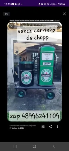 Carrinho de Chopp Heineken - Venda