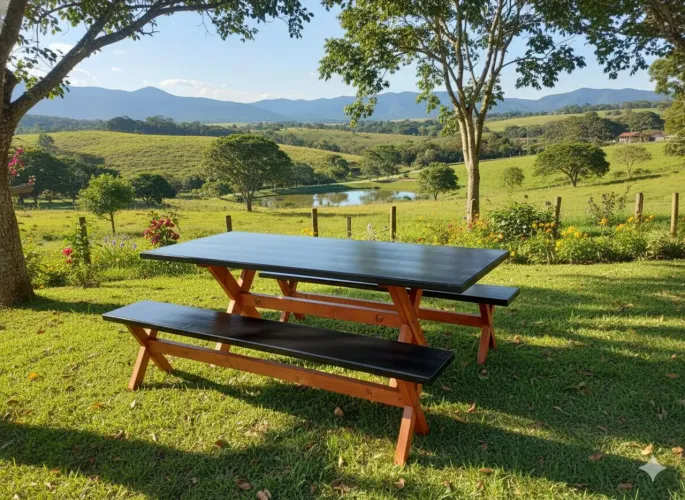 Mesa Base Black 2x 80 cm