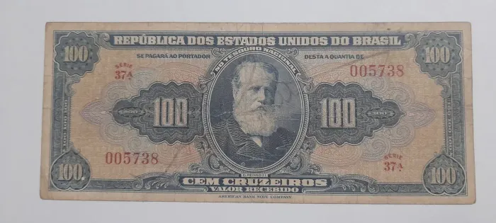 100 Cruzeiros 1943 Autografada D. Pedro 2°.