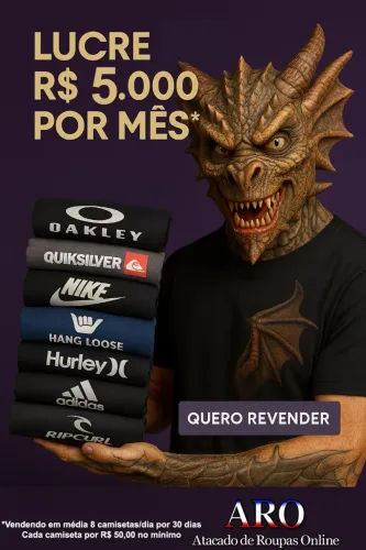 Camisetas de Marcas Famosas em Atacado - Revenda e Lucre!