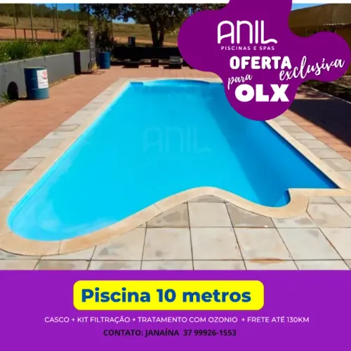 JA - Compre piscina direto da fábrica: Piscina 10 metros, filtro de areia e ozonio