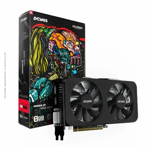 Placa de Vídeo PCYES Radeon RX 570, 8GB, GDDR5, 256Bits, Projeto Edge - PVEX5708GB2F