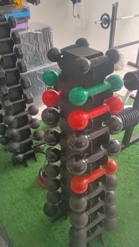 Torre de Halteres Musculação de 1 a 10 kg Emborrachados