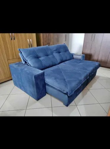 Sofá Retratil Novo Azul