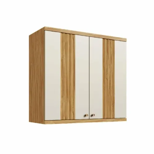 Armario Aereo Sauvignon Canelado 2 Portas, 100% MDF - Rio Doce