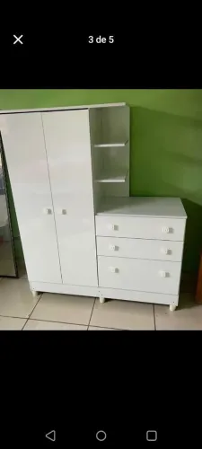 Cômoda Com Guarda Roupa Na Promoção. Entrega É Montagem Grátis Loja R&L Moveis 