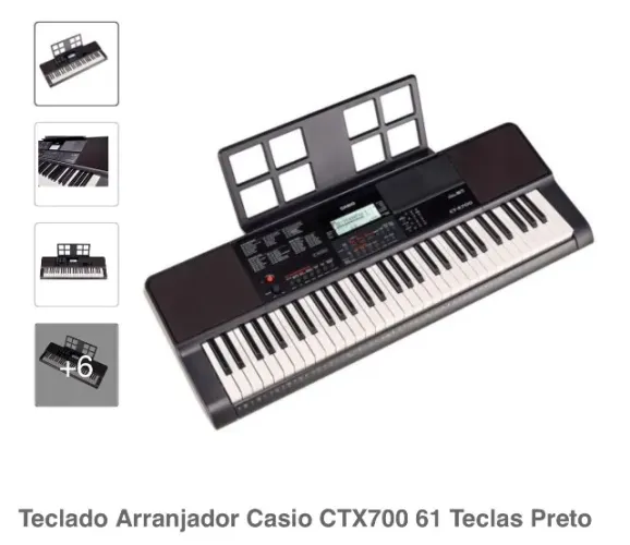 Teclado Casio CT-X700 Profissional 5/8 61 Teclas Sensíveis Com Fonte