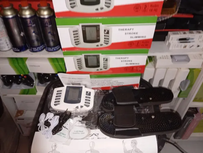 Aparelho Tens Fisioterapia Massageador Com Chinelo e Eletrodos