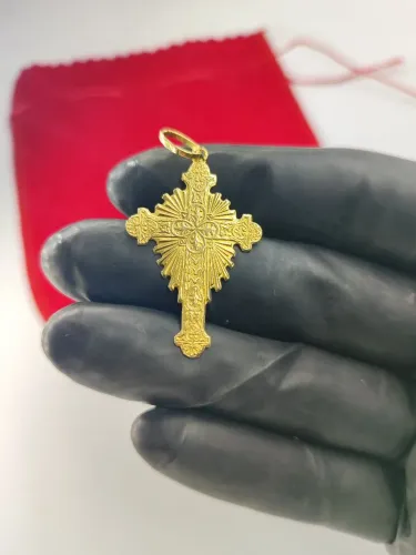 Pingente cruz ouro 18k/750 maciço