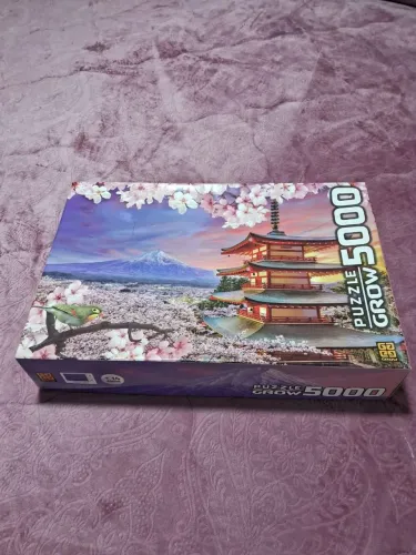 Quebra-cabeça 5000 peças cerejeiras e Monte Fuji