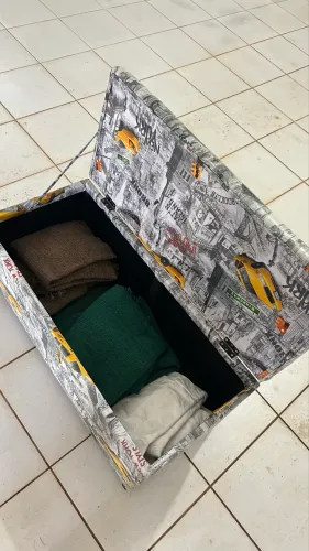 Baú para guardar toalhas