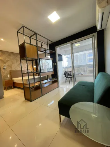 Flat Mobiliado à Venda no Setor Bueno Edifício Luz com 42m² e Sacada