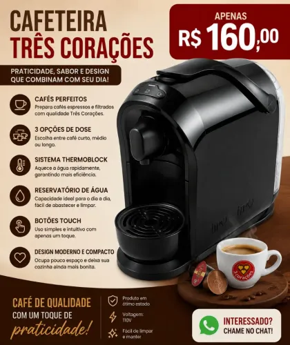 Cafeteira tres corações