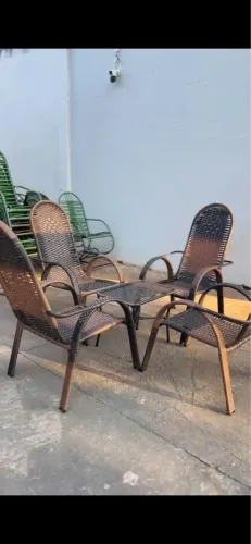 Kit 4 Cadeiras/Mesa de centro