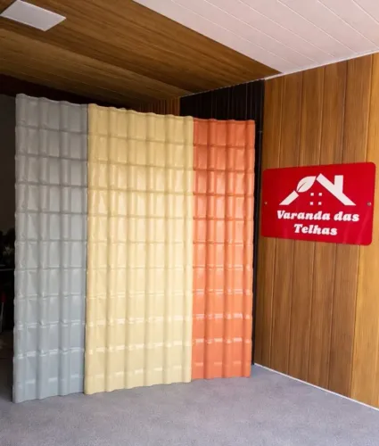 telhas pvc modelo plan (marfim. ceramica e cinza