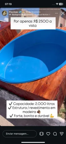 PISCINA AFORT 2 MIL LITROS COM DEK DE PINUS 