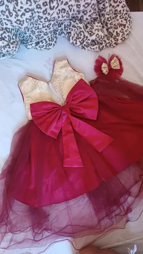 Desapego de vestido vermelho infantil