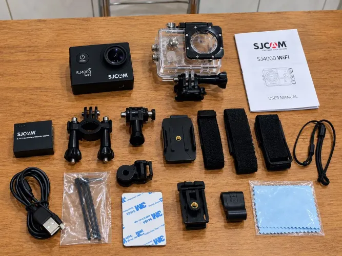 SJCAM SJ4000 WiFi 4K - Câmera de Ação + Acessórios