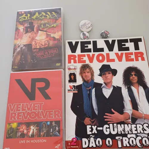 Slash/Velvet Revolver - DVDs + pôster e botons 