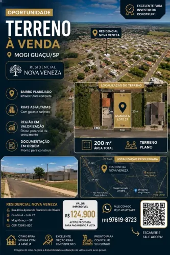Terreno 200m² Mogi Guaçu - Res. Nova Veneza