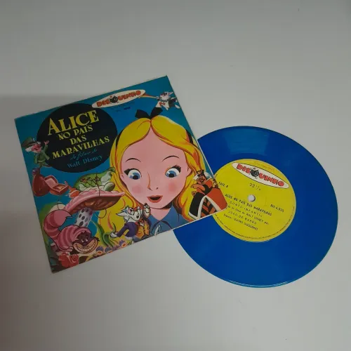 Disquinho Alice no País das Maravilhas (1960) Disney LP Vinil Disco Compacto
