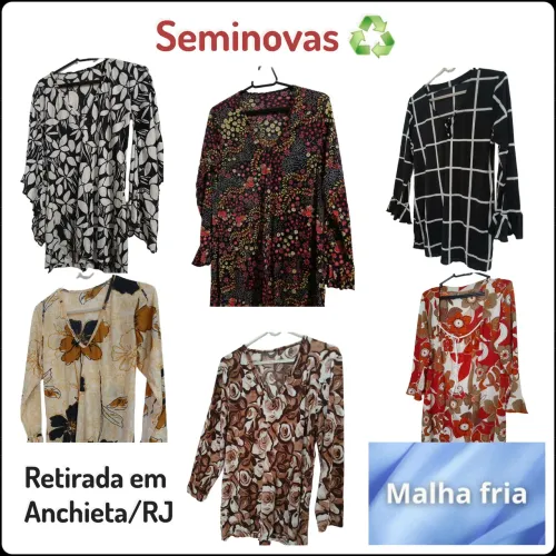 Lote blusas seminovas 