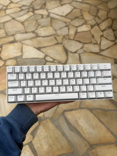 Teclado Mecânico sem fio Redragon Draconic Lunar White K530W-RGB