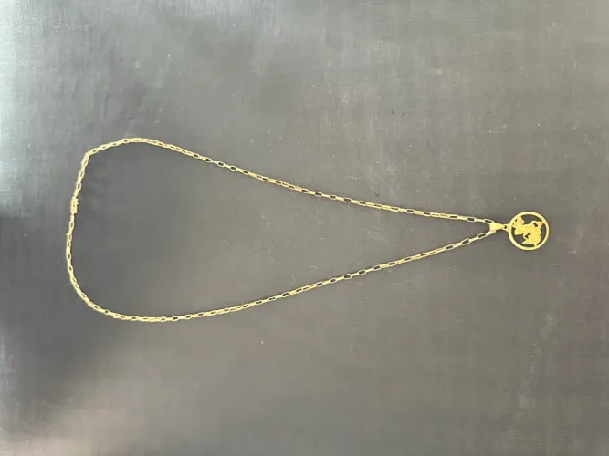 Cordão masculino prata banhado 