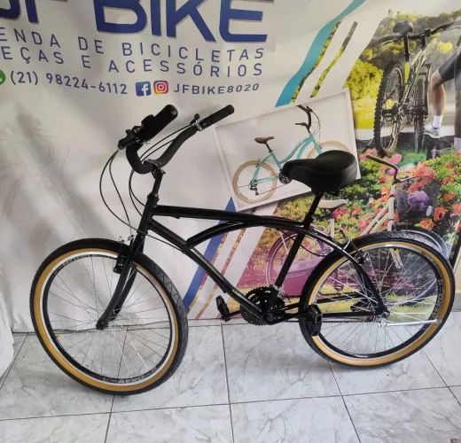 Bicicleta praiana aro 26 com marcha nova