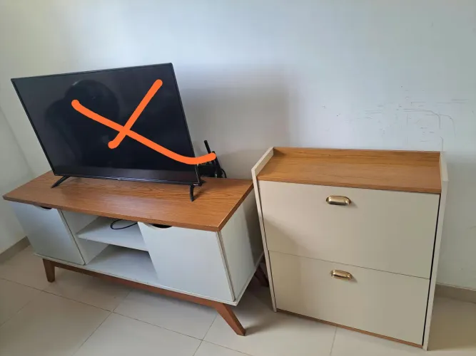 Rack de TV e Sapateira Moderna 