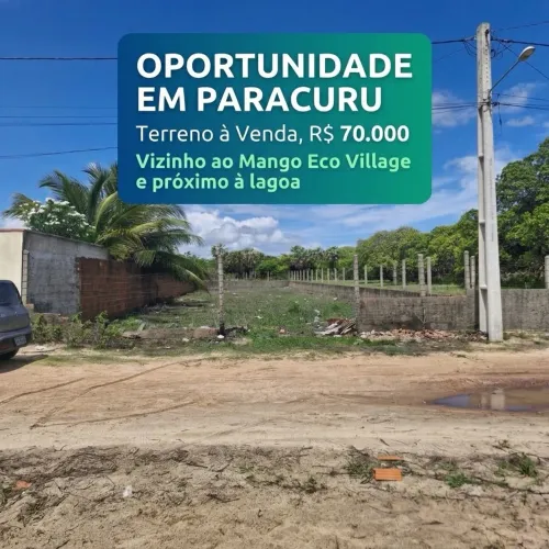 Terreno de 500m² (10x50) em Paracuru - Vizinho ao Mango Eco Village - R$ 65.000