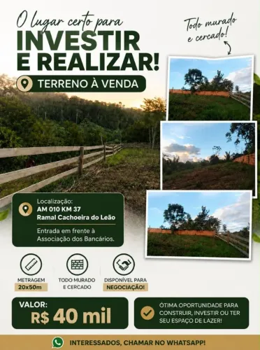 Lindo terreno há 5 minutos da cachoeira do Leão.