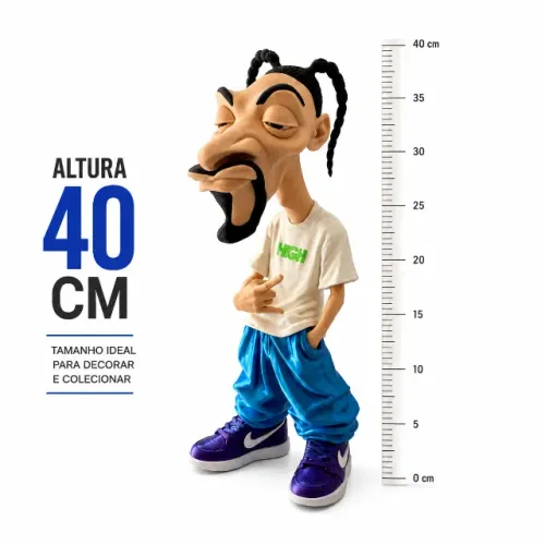 Boneco Snoop Dog 40cm Decoração Hip Hop Action Figure