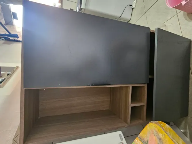 Armário aéreo pra cozinha Nicho 2 portas grafite