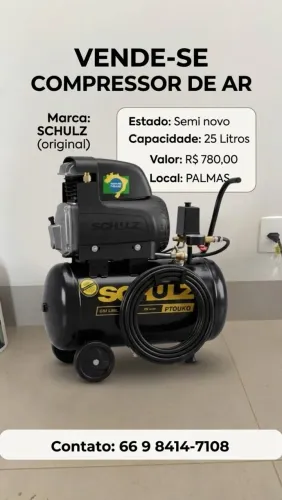Vende-se compressor 25 litros