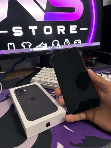 iPhone 16 256gb Preto + Fone Bluetooth de brinde