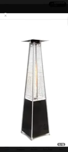Aquecedor Externo Piramide cor preto, vidro quebrado