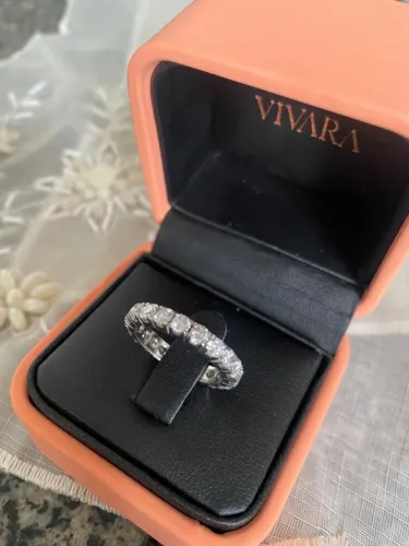 ALIANÇA DE DIAMANTE COM OURO BRANCO