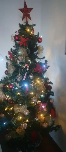 Arvore de Natal 1.80 com todos os enfeites e luzes
