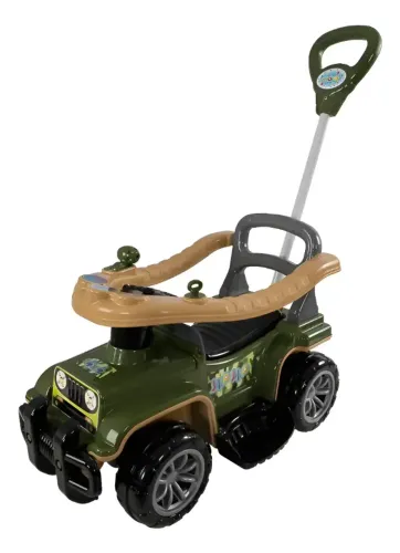 Carrinho Infantil Passeio Empurrador Jip Militar Maral Verde